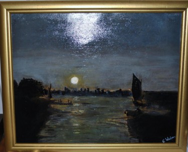 Peinture intitulée "d'après Turner" par Christophe Weidmann, Œuvre d'art originale, Huile