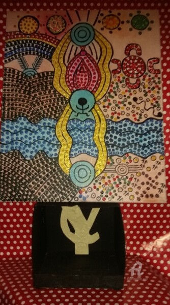 Pintura titulada "Rêve Aborigène" por Yc, Obra de arte original, Acrílico