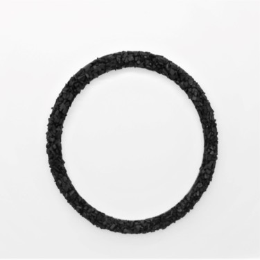 Escultura intitulada "black circle" por Christophe Bregnard, Obras de arte originais, Grafite