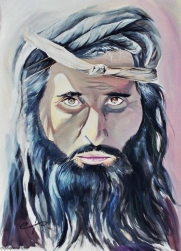 Peinture intitulée "le patriarche" par Christophe Corrocher, Œuvre d'art originale