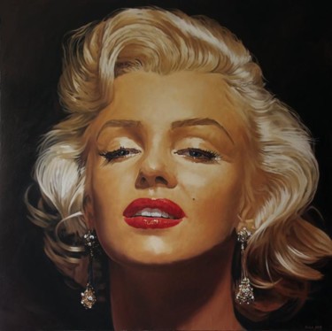 Painting titled "Marilyn Monroe" by Christophe Daras, Original Artwork, Oil