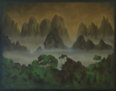 Painting titled "Lanscape 5" by Christophe Daras, Original Artwork