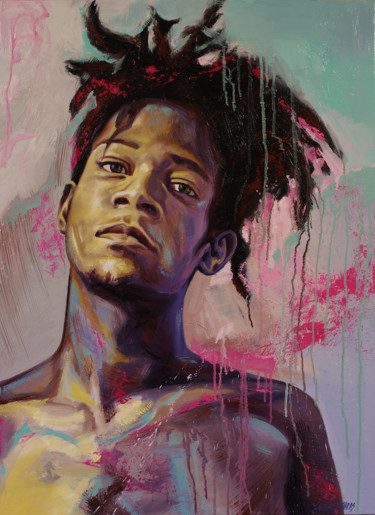 Peinture intitulée "Basquiat" par Christophe Daras, Œuvre d'art originale