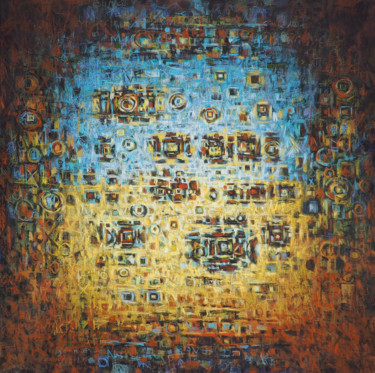 Painting titled "Mirage-technique mi…" by Christophe Dupin, Original Artwork, Wax Mounted on Wood Stretcher frame