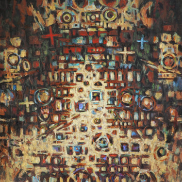 Картина под названием "sans-titre545-techn…" - Christophe Dupin, Подлинное произведение искусства, Акрил Установлен на Дерев…