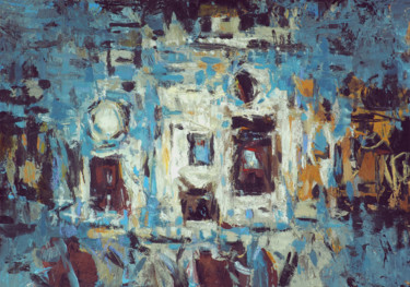 Pittura intitolato "blue-tribe---acryli…" da Christophe Dupin, Opera d'arte originale, Acrilico Montato su Telaio per barell…