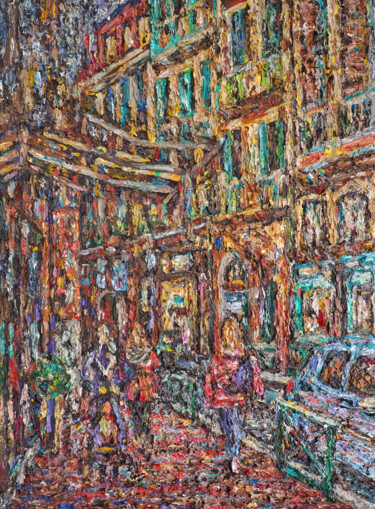 Painting titled "Rue Boulbonne" by Christophe Dupin, Original Artwork, Acrylic