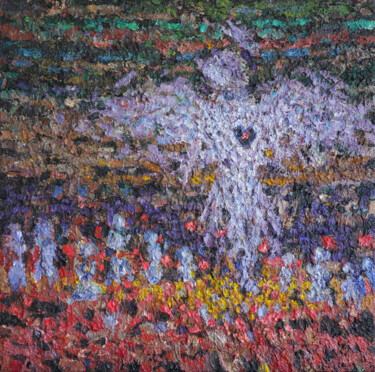 Painting titled "L'apparition" by Christophe Dupin, Original Artwork, Acrylic