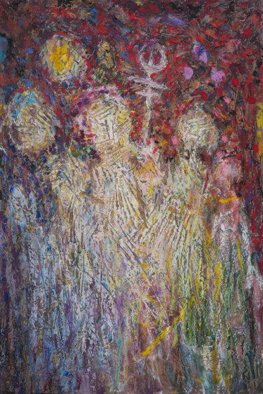 Schilderij getiteld "fausse lumière" door Christophe Dupin, Origineel Kunstwerk, Pastel