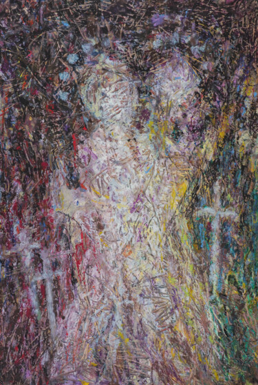 Pittura intitolato "les cristallines" da Christophe Dupin, Opera d'arte originale, Pastello
