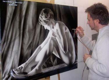 Schilderij getiteld "Sandrine BAILLY" door Christophe Durand, Origineel Kunstwerk