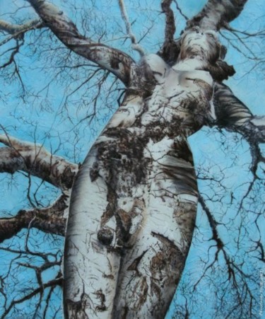 Schilderij getiteld "L'ARBRE de VIE" door Christophe Durand, Origineel Kunstwerk