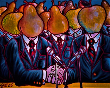 Painting titled "Accord fruité" by Christophe Gol, Original Artwork, Oil