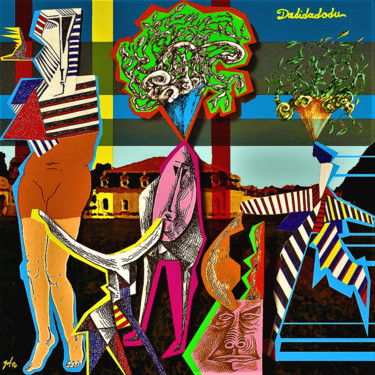 Digitale Kunst mit dem Titel "Dadidadodu" von Christophe Gol, Original-Kunstwerk, Digitale Malerei