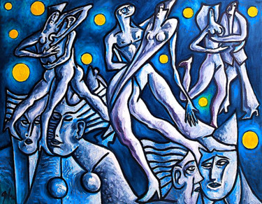 Peinture intitulée "Danse" par Christophe Gol, Œuvre d'art originale, Huile