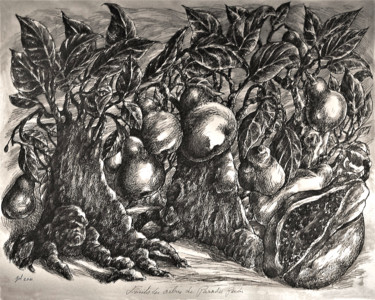 제목이 "Fruits des arbres d…"인 그림 Christophe Gol로, 원작, 잉크