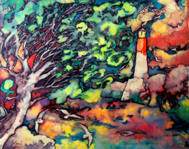 Peinture intitulée "Obsession Océane" par Christophe Gol, Œuvre d'art originale, Encre