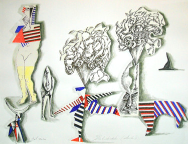 Drawing titled "Dadidadodu (planche…" by Christophe Gol, Original Artwork, Ink