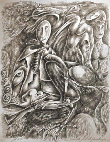 Desenho intitulada "Une hirondelle fait…" por Christophe Gol, Obras de arte originais, Canetac de aerossol