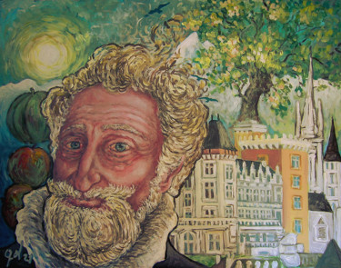 Картина под названием "Gascogne-Béarn" - Christophe Gol, Подлинное произведение искусства, Акрил Установлен на Деревянная ра…