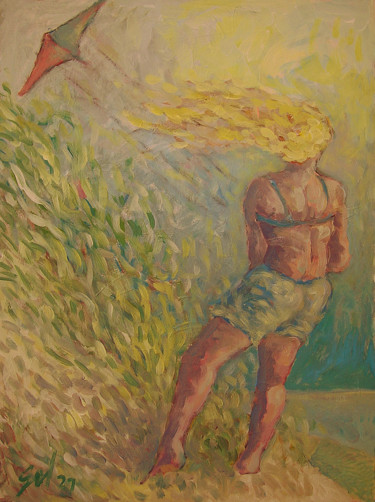 Pittura intitolato "Coup de vent contra…" da Christophe Gol, Opera d'arte originale, Acrilico