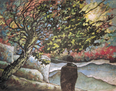 Peinture intitulée "Sous le soleil" par Christophe Gol, Œuvre d'art originale, Acrylique