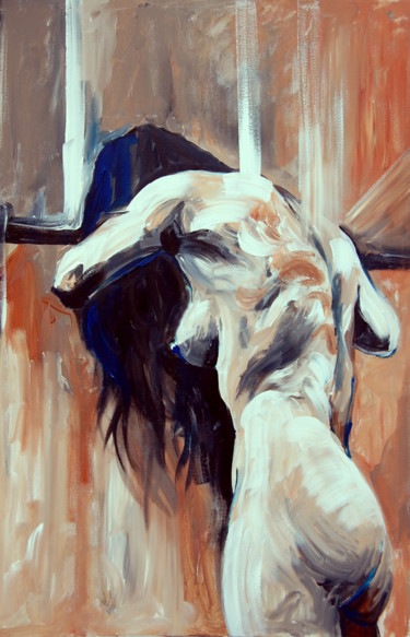 Malerei mit dem Titel "Frustration" von Christophe Lambert, Original-Kunstwerk, Acryl