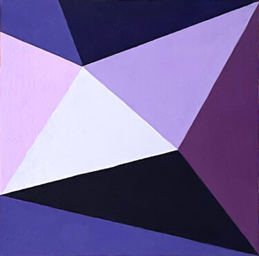 Painting titled "Amethyst Fragment,…" by Christopher Davis, Original Artwork, Acrylic Mounted on Wood Panel