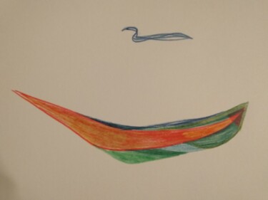 Tekening getiteld "The Swan and the Bo…" door Christopher Henningsen, Origineel Kunstwerk, Potlood