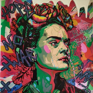 Pintura titulada "Frida flower" por Christopher Normandin (Dark art), Obra de arte original, Acrílico