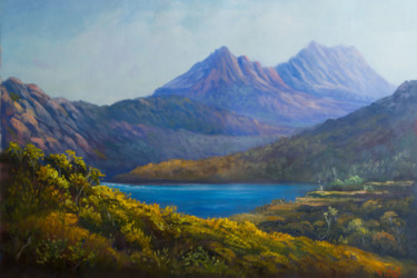 Painting titled "Cradle Mountain, Ta…" by Christopher Vidal, Original Artwork, Oil