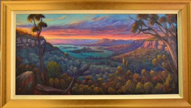 Painting titled "Sunset view at Ship…" by Christopher Vidal, Original Artwork, Oil
