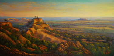 Картина под названием "The view from Mount…" - Christopher Vidal, Подлинное произведение искусства, Масло