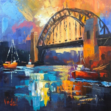 Painting titled "Impressions of Sydn…" by Christopher Vidal, Original Artwork, Acrylic