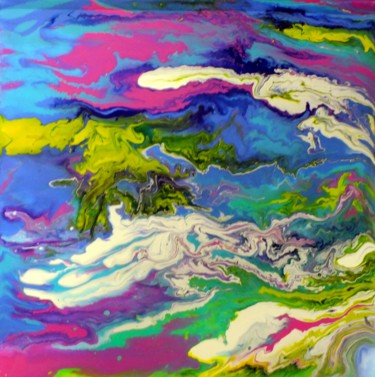Painting titled "Fluidity 2" by Christopher Vidal, Original Artwork, Acrylic
