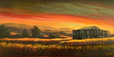 Pintura titulada "Moody Sunsets" por Christopher Vidal, Obra de arte original, Acrílico