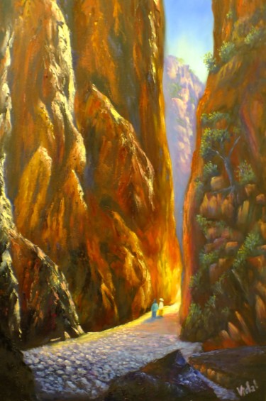 Painting titled "Standley Chasm - We…" by Christopher Vidal, Original Artwork, Oil