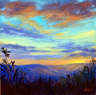 Malerei mit dem Titel "Sunset Wonder" von Christopher Vidal, Original-Kunstwerk, Öl