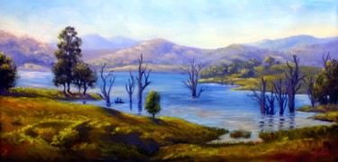 Peinture intitulée "Lake St Claire, Hun…" par Christopher Vidal, Œuvre d'art originale, Huile