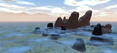 Arts numériques intitulée "Desert Dawn" par Christopher Vine, Œuvre d'art originale, Travail numérique 2D