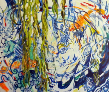 Картина под названием "Willow Pattern" - Christopher Walker, Подлинное произведение искусства, Масло