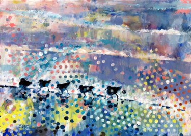 Картина под названием "Evening Wave Dodging" - Christopher Walker, Подлинное произведение искусства, Масло