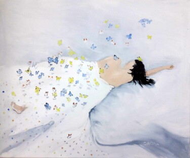 Pintura titulada "Des Rêves - Dreams" por Christopher Walker, Obra de arte original, Oleo Montado en Bastidor de camilla de…