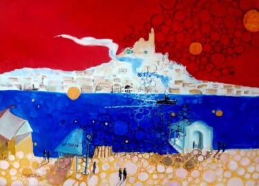 Painting titled "Old Sunset Marseill…" by Christopher Walker, Original Artwork, Oil