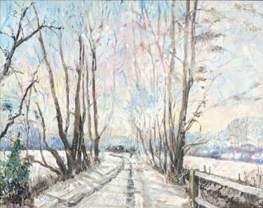 Painting titled "Norfolk Walk" by Christopher Walker, Original Artwork, Oil