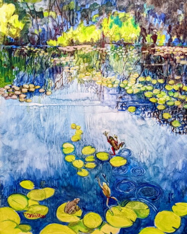 Malarstwo zatytułowany „Claude Monet Appell…” autorstwa Christopher Walker, Oryginalna praca, Olej Zamontowany na Drewniana…