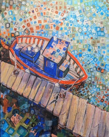 Malerei mit dem Titel "Mary Celeste  - The…" von Christopher Walker, Original-Kunstwerk, Öl Auf Keilrahmen aus Holz montiert