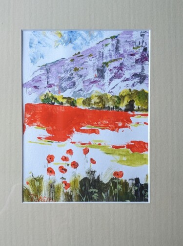 Painting titled "Poppy Time" by Christopher Walker, Original Artwork, Acrylic