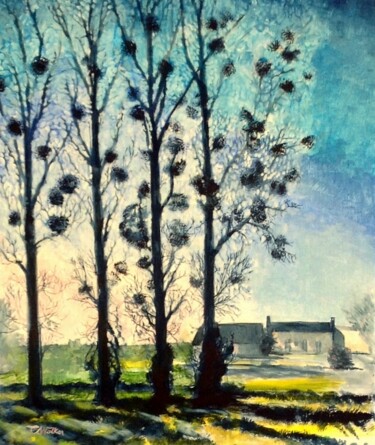 Painting titled "du Gui [Mistletoe]" by Christopher Walker, Original Artwork, Oil