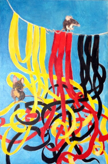 Pittura intitolato "Reunification" da Christopher Walker, Opera d'arte originale, Olio